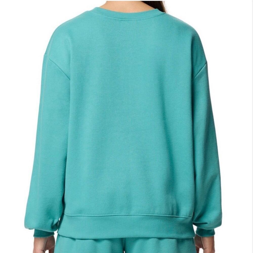 #420. Columbia OVERSIZED NWT Teal Aldermore Long Sleeve Crewneck Sweater - Picture 3 of 4
